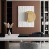 Modern Geometric 3D Wall Art 23.6" x 35.4" Gold Metal Rectangle Wall Decor