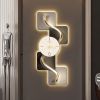 39.4" Large Silent Wall Clock Light Modern Abstract Geometric Decor Art Living Room