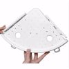 Bathroom Wall Corner Shelf Organizer; Kitchen Corner Storage Rack Non-Marking Shelf with Hooks; Easy to Install (White; One Size)