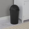 (2 pack) 3 Gallon Round SwingTop Wastebasket, Domed Push To Open Lid Trash Can, for Small Spaces