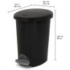 (2 pack) 2.6 Gallon Ultra™ StepOn Wastebasket, Small Plastic Trash Can, Step On to Open, Black