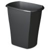 (3 pack) 10 Gallon Rectangular Wastebasket, Large Open Plastic Trash Can for Kitchen, Black