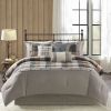 7 Piece Herringbone Comforter Set