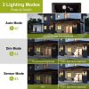 2 Pcs Solar Motion Sensor Wall Lamp Outdoor Waterproof