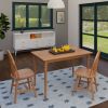 Ravenna 3-Pc Dining Table with Windsor Chairs; Natural