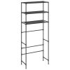 3-Tier Storage Rack over Laundry Machine Black 27.2"x11"x66.5"