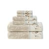 Embroidered Cotton Jacquard 6 Piece Towel Set