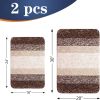 Bathroom Rug Set 2 Piece, Soft Absorbent Microfiber Bath Rug Set, Non-Slip, Machine Wash Dry, Plush Shaggy Bath Mats for Bathroom (30"x20"+24"x16"