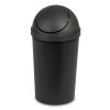 (2 pack) 3 Gallon Round SwingTop Wastebasket, Domed Push To Open Lid Trash Can, for Small Spaces