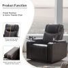 Power Motion Recliner with USB Charging Port and Hidden Arm Storage 2 Convenient Cup Holders Design and 360° Swivel Tray Table