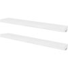 Wall Shelf Set of 2 White MDF
