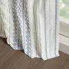 Cotton Printed Curtain Panel with Chenille Stripe and Lining 50x108"