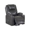Gunmetal 2-Cup Holder Power Lift Recliner