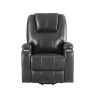 Gunmetal 2-Cup Holder Power Lift Recliner