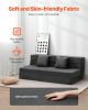 VEVOR Folding Sofa Bed, 3-in-1 Foldable Couch Bed with 2 Pillows and Washable Cover, 25D High Density Memory Foam Convertible Sleeper Chair Bed