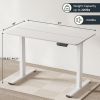 Electric Standing Desk Dual Motor 3 Stages Adjustable Height Desk with Two-Piece Tabletop Home Office Computer Workstation Sit Stand up Desk, 55 x 28