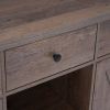120x40x85cm Vintage With Storage Shelves With Drawers And Compartments Particleboard Triamine Veneer Cabinet Gray
