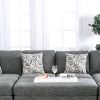 Contemporary Armless Chair Gray Color Chenille 1pc Chair Living Room Furniture Plush Seat Pillow