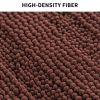 Chenille Bathroom Rug Mat; Extra Soft Thick Absorbent Shaggy Bath Rugs; Non-Slip Machine Wash Dry Plush Bath Mats for Bathroom; Shower; and Tub (50``x