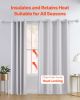VEVOR Blackout Curtains, White Blocking Drapes for Bedroom and Living Room, 2 Panels Set Grommet Room Darkening Curtain