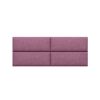 Jaxx Panelist Modern Padded Headboard â€“ Set of 4 Wall Mounted Panels (Each 11.25" x 30") - Queen, Plum Microvelvet