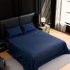 Bedding King Bed Sheets Set - 4 Piece Bedding - Brushed Microfiber - Shrinkage and Fade Resistant - Easy Care (King, Navy Blue)