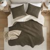Waffle Knit Chenille Comforter Set Full/Queen