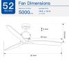 in. Integrated LED Farmhouse Indoor/Outdoor Black Smart Ceiling Fan with Remote Control