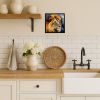 Lion Framed Metal Print Bathroom, Kitchen, Office, Home Decor Wall Art Ready to Hang, Square, 8X8