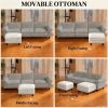 Segmented sofa, L-shaped sofa, living room sofa, beige