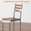 HOMCOM Modern Dining Table Set for 4, 5-Piece Kitchen Table Set, Rectangular Dining Table and 4 Chairs for Small Space, Dinette, Breakfast Nook, Brown