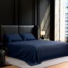 Bedding Queen Bed Sheets Set - 4 Piece Bedding - Brushed Microfiber - Shrinkage and Fade Resistant - Easy Care (Queen, Navy Blue)