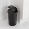(2 pack) 3 Gallon Round SwingTop Wastebasket, Domed Push To Open Lid Trash Can, for Small Spaces