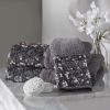 Bathroom Towel Set 3 Piece Towel Bath Towel, Hand Towel and Wash Towel Luxury Contemporary Decor Bling Silver Bath Towel Sets Soft