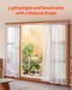 VEVOR Sheer Curtains, 84 inches Long, 2 Panels Set Sheer White Curtains, Each 42" W x 84" L, Dual Rod Pocket Installation