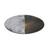 4' x 4' Modern Abstract Gray & Gold Mix Colours Round Area Rug Decorative Carpet