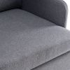 FCH Lounge Chair, Comfy Single Sofa Accent Chair for Bedroom Living Room Guestroom, Dark Grey