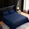 Bedding King Bed Sheets Set - 4 Piece Bedding - Brushed Microfiber - Shrinkage and Fade Resistant - Easy Care (King, Navy Blue)
