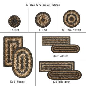 Homespice Decor 11" x 36" Table Runner Oval Kilimanjaro Jute Braided Accessories