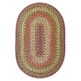 Homespice Decor 4' x 6' Oval Rainforest Ultra Durable Braided Rug