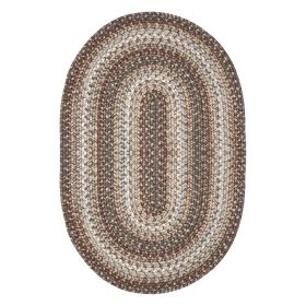 Homespice Decor 4' x 6' Oval Wildwood Ultra Durable Braided Rug