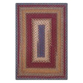 Homespice Decor 10" x 10" Sample Log Cabin Step Cotton Braided Rug