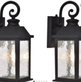 Dusk To Dawn Outdoor Wall Lantern Porch Light Exteriors House Lights Wall Mount Waterproof Anti-Rust Modern Black Sconce Small For Patio Light Fixture