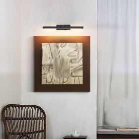 Picture Light Battery Operated With Remote, LED Black Art Lights For Paintings Rechargeable Dimmable And Timer, 16in Wall Sconce For Art Painting Gall