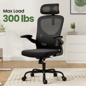 Ergonomic Office Chair High Back Computer Desk Chair with Headrest Armrests and Adjustable Lumbar Support Comfortable Swivel Task Chair for Home