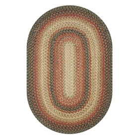 Homespice Decor 5' x 8' Oval Russett Jute Braided Rug