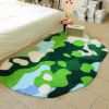 Area Rug Color Rug For Bedroom - Non Slip Bath Rug Absorbent Floor Mat For Bathroom - Cute Washable Small Shower Mat - Aesthetic Modern Home Decoratio