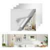 Frameless Glass Full Length Mirror Tiles, 4 Piece Set, Wall Mounted For Bedroom, Home Gym And Door