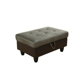Taupe Flannel And PVC 3-Piece Couch Living Room Sofa Set (Option: F102 O)