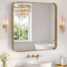 Wall Mirror With Rectangular Metal Frame (Option: Silver3640)